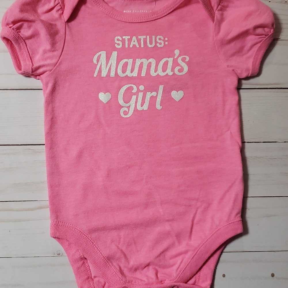 Children's Place glitter Mama's Girl onesie